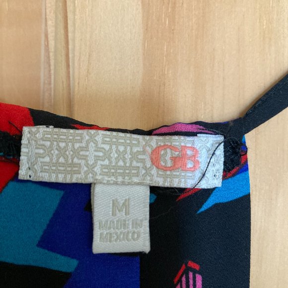 Women's Medium Tanktop, Black/multi color print - Picture 2 of 3